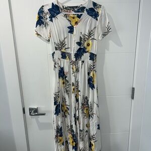 Floral White Maxi Dress